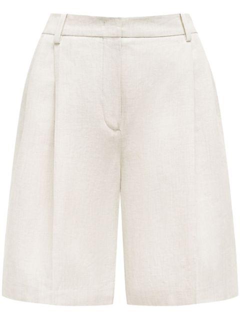 pleated linen shorts by 12 STOREEZ