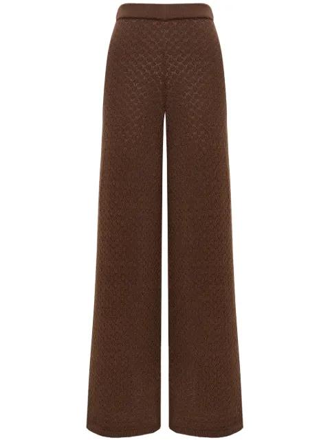 pointelle-knit wide-leg trousers by 12 STOREEZ