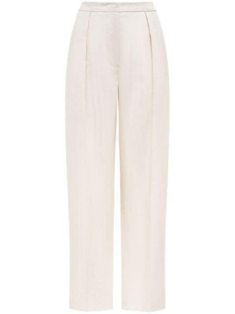 pressed-crease linen trousers by 12 STOREEZ