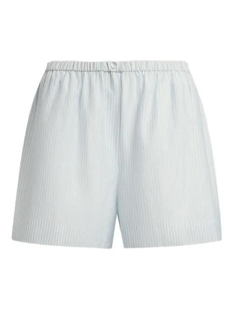 striped elastic-waist shorts by 12 STOREEZ