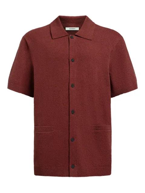 textured button knit shirt by 12 STOREEZ