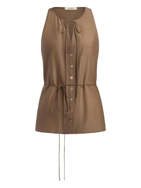 tie-neck button-fastening shirt by 12 STOREEZ