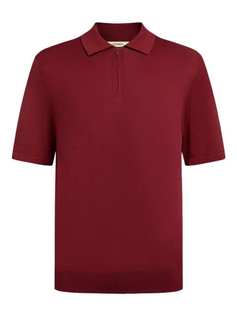 zip silk-cotton polo shirt by 12 STOREEZ