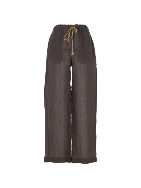 Gauze high-waisted trousers by 120% LINO