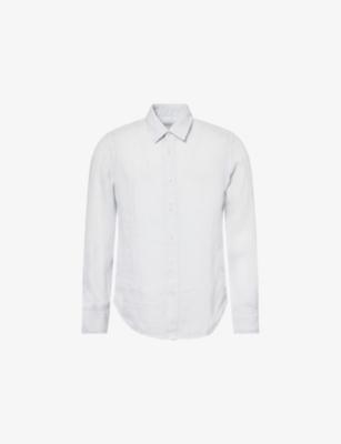 Long-Sleeve Contemporary Fit Linen Shirt by 120% LINO