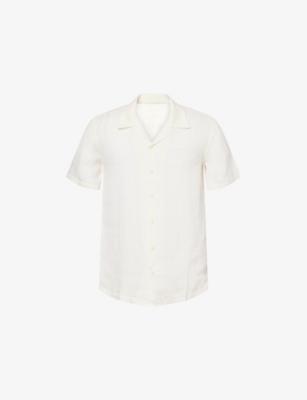 Short-Sleeve Regular-Fit Linen Shirt by 120% LINO