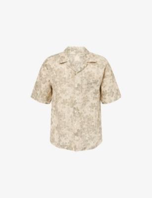Short-Sleeve Relaxed-Fit Linen Shirt by 120% LINO