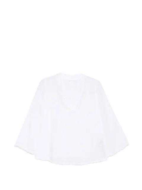 V-neck blouse by 120% LINO