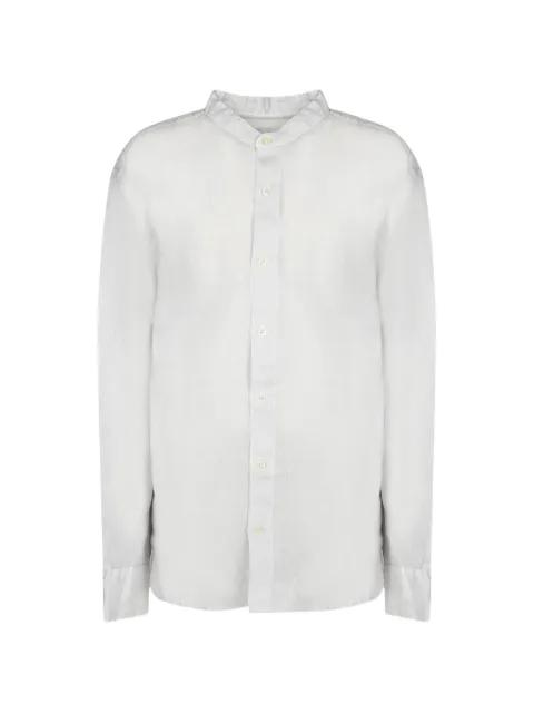 band-collar long-sleeve shirt by 120% LINO
