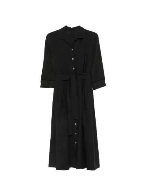 belted button-down midi dress by 120% LINO