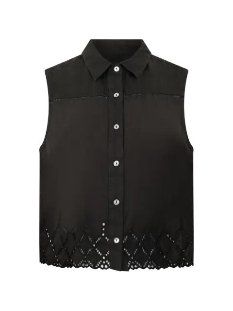 buttoned openwork shirt by 120% LINO
