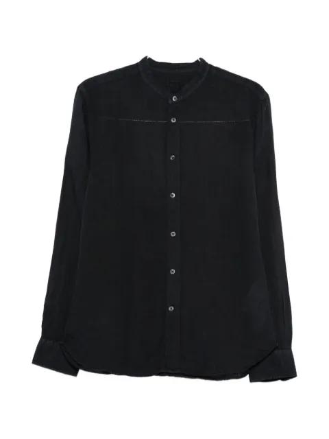 collarless long-sleeve shirt by 120% LINO