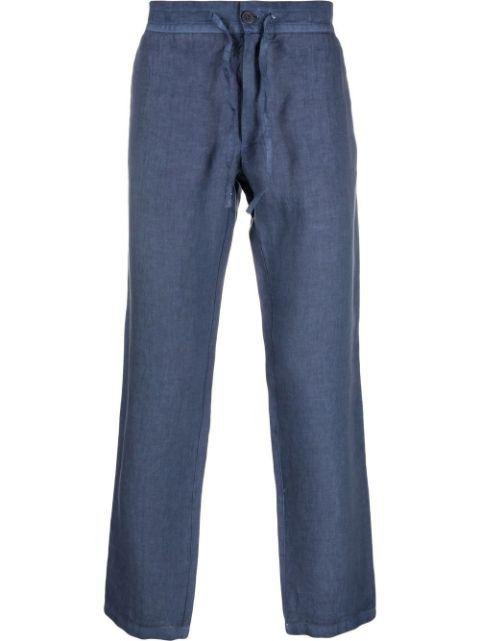 drawstring linen trousers by 120% LINO