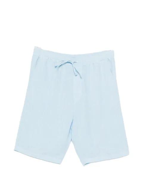 drawstring-waist linen shorts by 120% LINO
