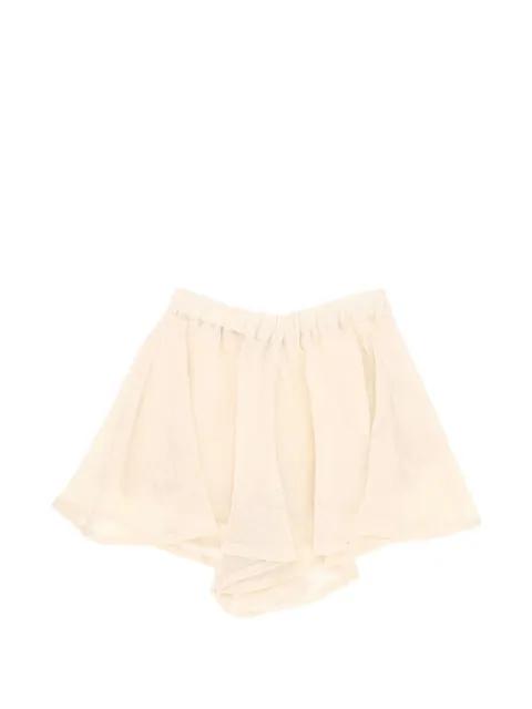 elasticated flared mini shorts by 120% LINO
