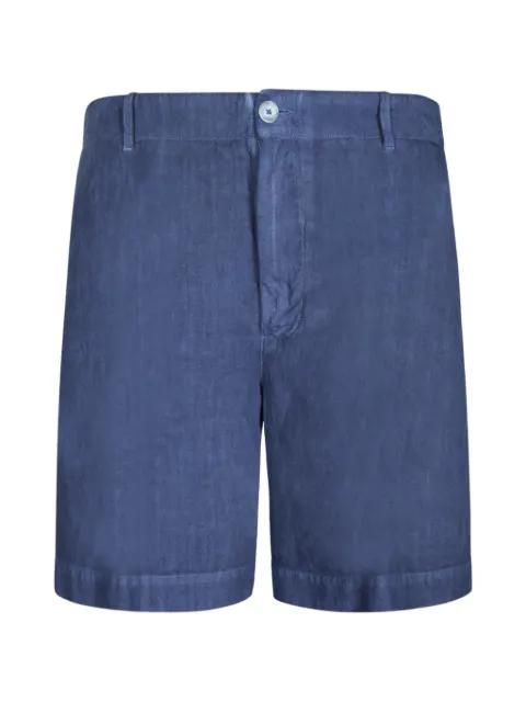 elasticated-waistband patch-pocket shorts by 120% LINO