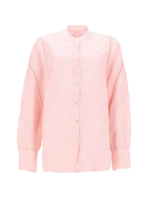 embroidered-detail shirt by 120% LINO