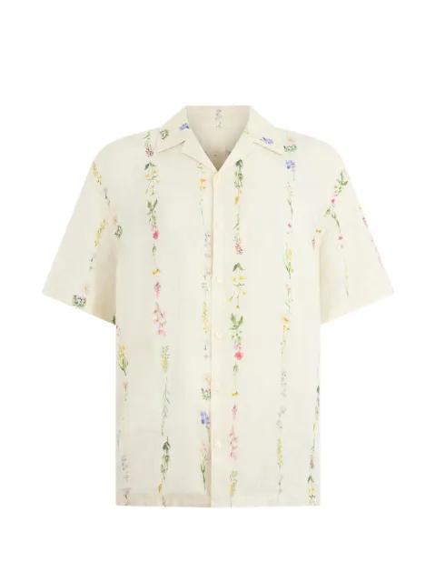 floral-print linen shirt by 120% LINO