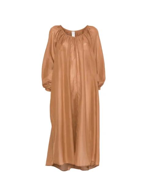 gathered maxi dress by 120% LINO