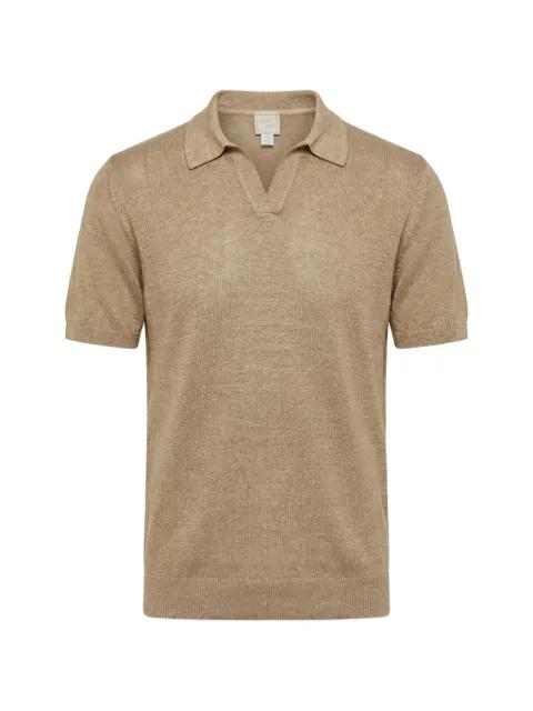 knitted V-neck T-shirt by 120% LINO