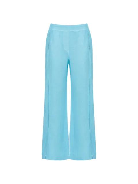 ladder-stitch wide-leg trousers by 120% LINO