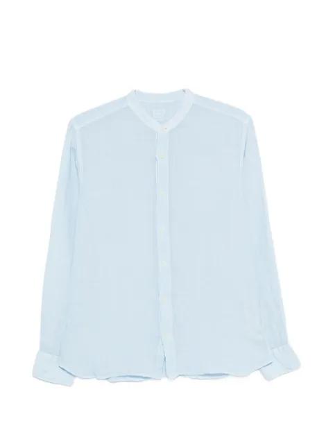 linen band-collar shirt by 120% LINO