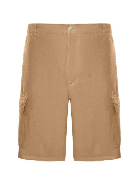 linen cargo shorts by 120% LINO