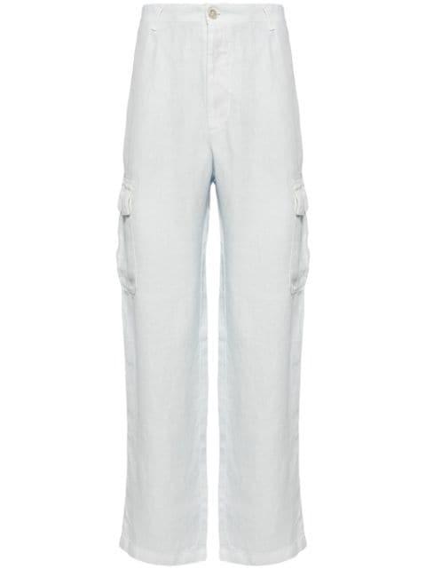 linen cargo trousers by 120% LINO