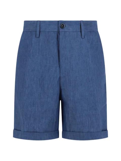 linen turn-up shorts by 120% LINO