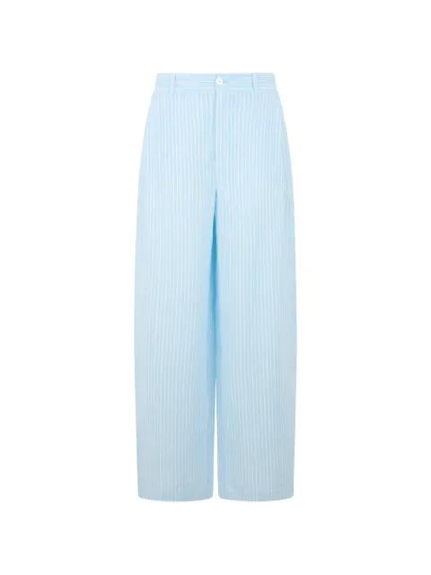 linen wide-leg trousers by 120% LINO