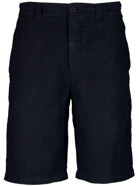mid-rise linen bermuda shorts by 120% LINO
