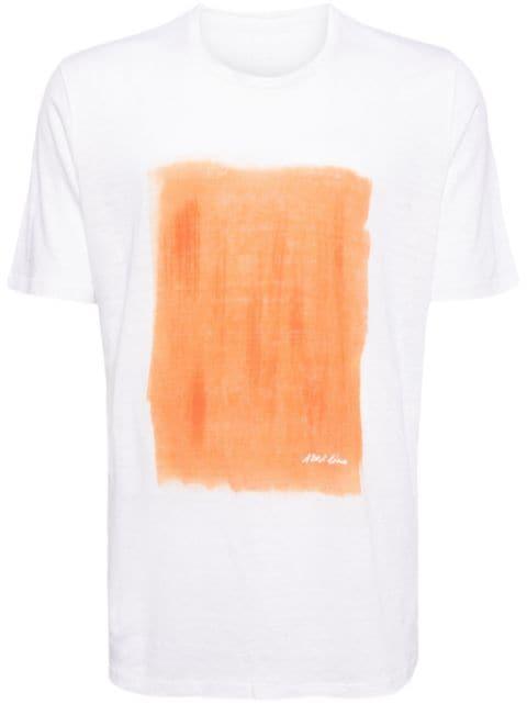 paint-print linen T-shirt by 120% LINO