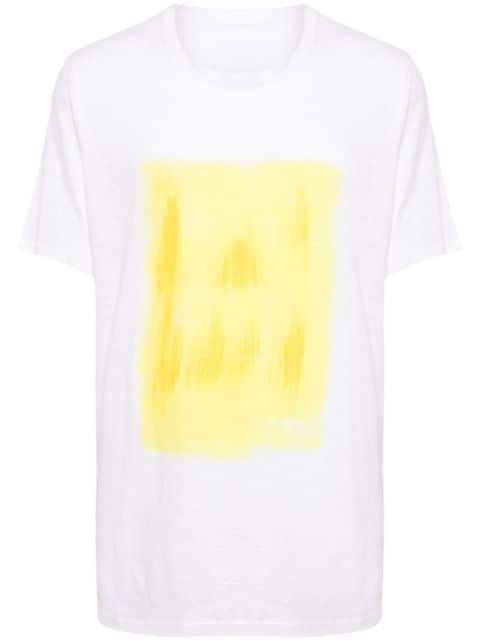 paint-print linen T-shirt by 120% LINO