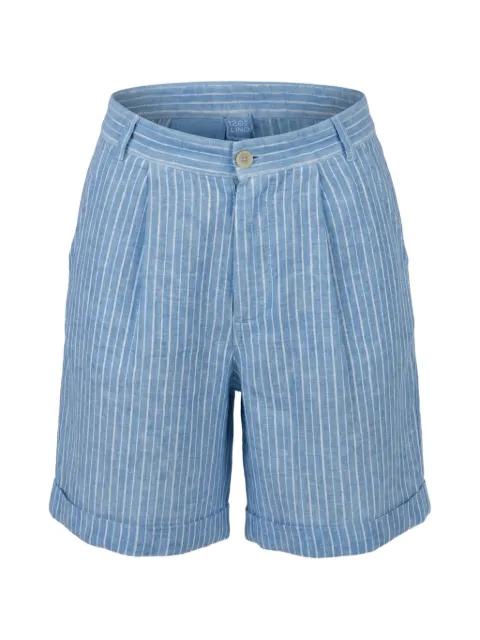 pinstripe-print shorts by 120% LINO