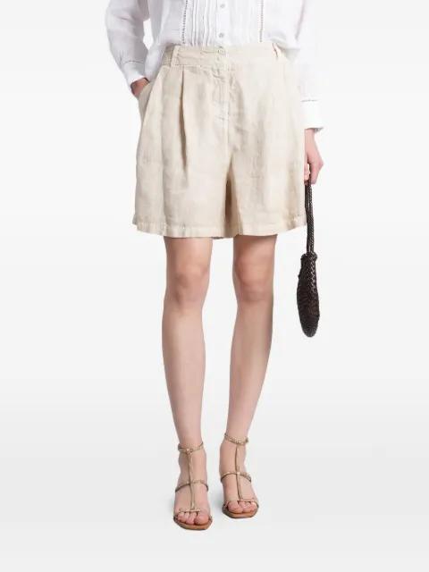 pleated-detail shorts by 120% LINO