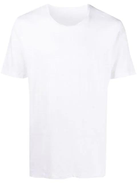round-neck linen T-shirt by 120% LINO