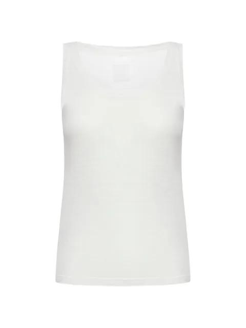 scoop-neck sleeveless top by 120% LINO