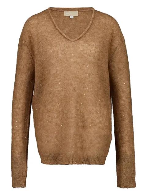 sequin V-neck sweater by 120% LINO
