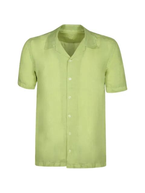 short-sleeved camp-collar shirt by 120% LINO