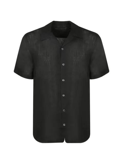 short-sleeved camp-collar shirt by 120% LINO