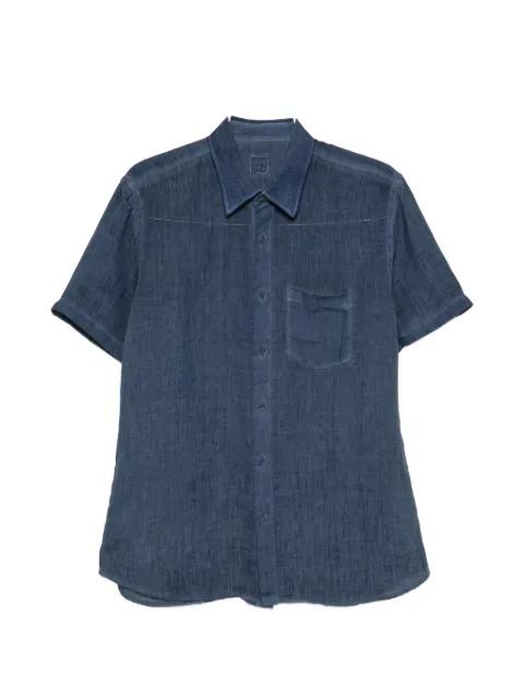 short-sleeved chest-pocket shirt by 120% LINO