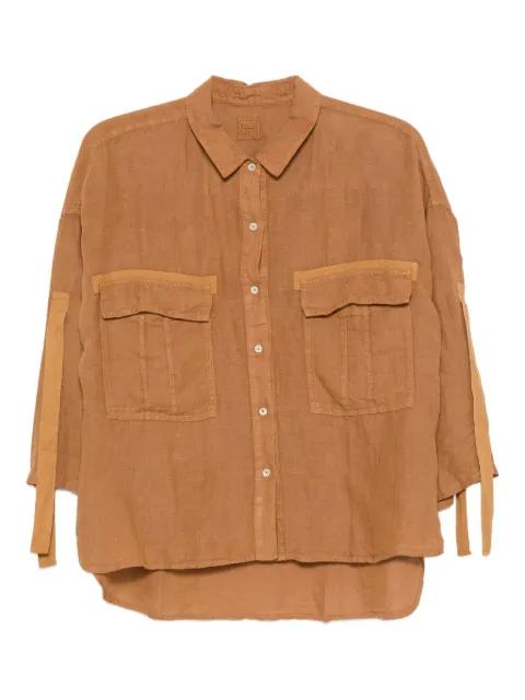 tie-cuff linen shirt by 120% LINO