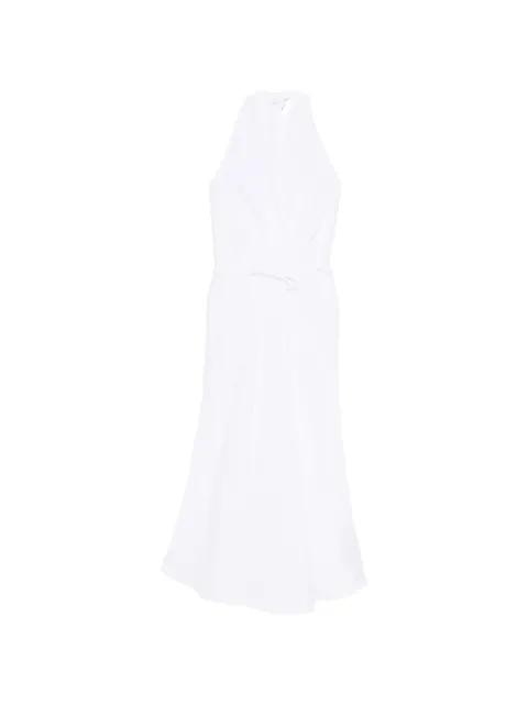 tie-detail halterneck midi dress by 120% LINO