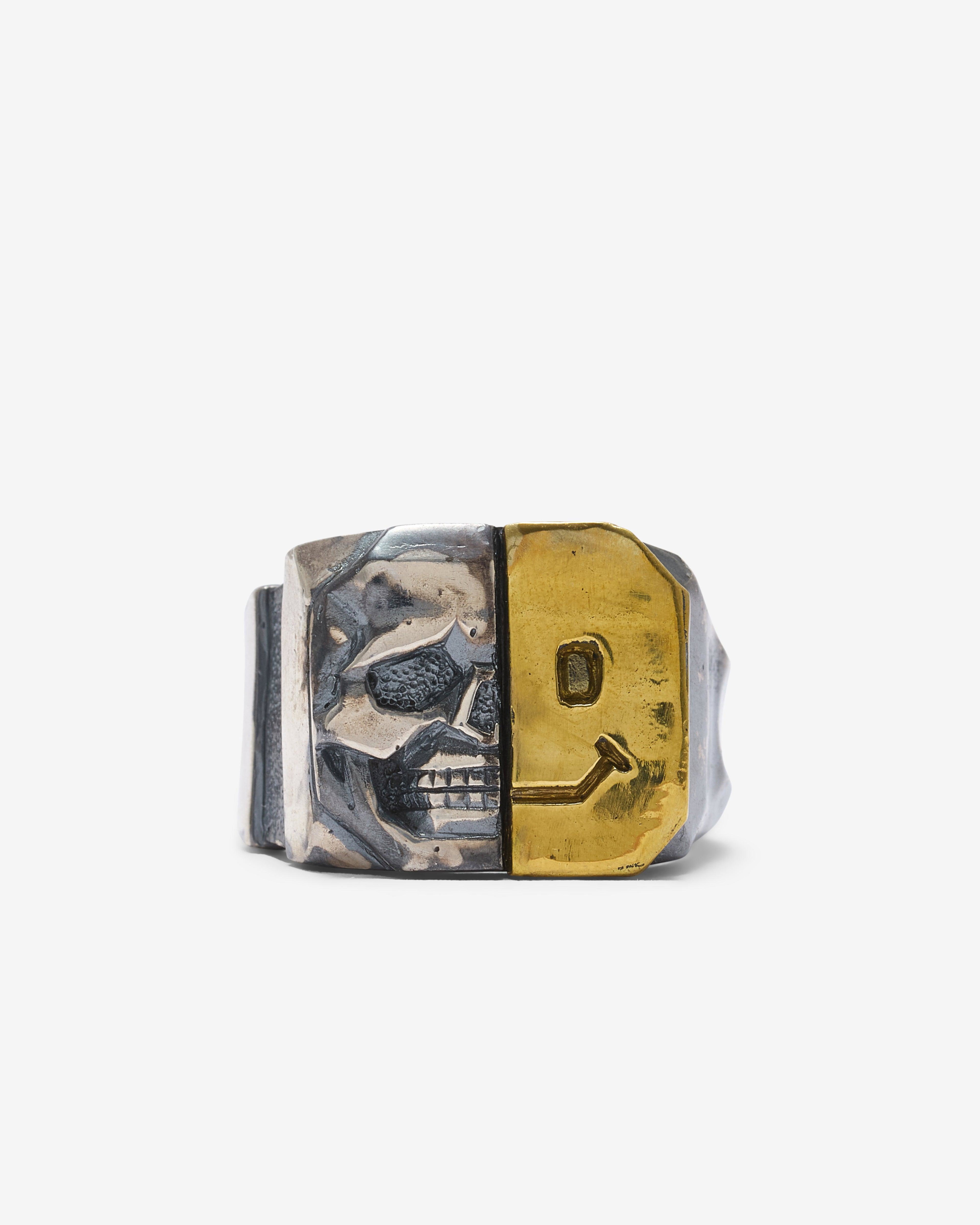 13 Lucky Monkey - Long Smile Square Ring - (Silver, Brass) by 13 LUCKY MONKEY