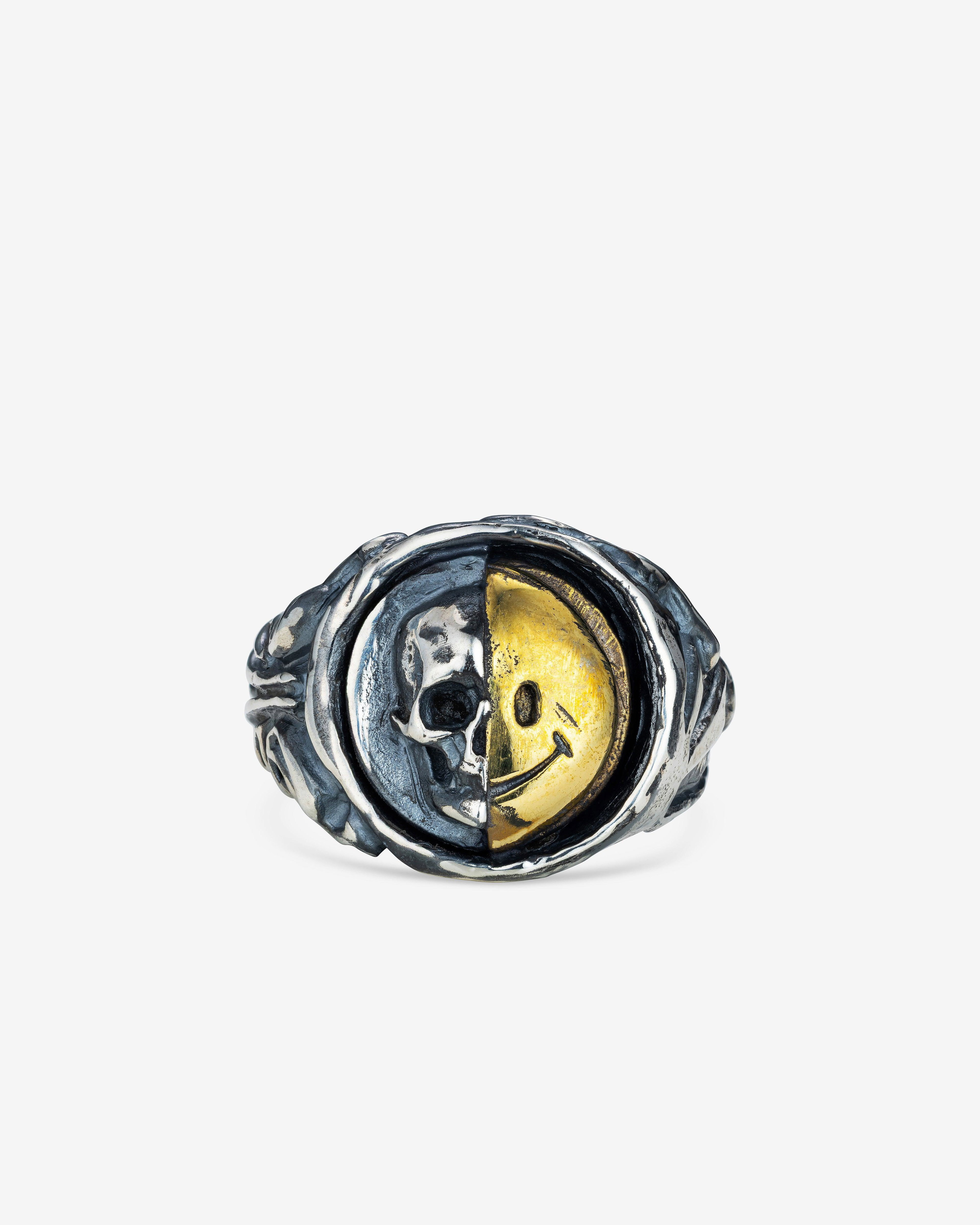 13 Lucky Monkey  - Medium Microdose Ring -  (Silver/Black) by 13 LUCKY MONKEY