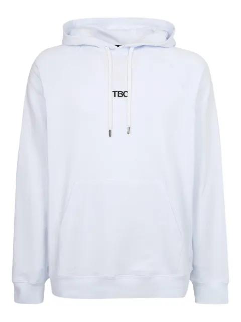 logo-print hoodie by 14BROS
