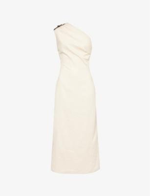 Adelaide buckle-embellished woven maxi dress by 16 ARLINGTON
