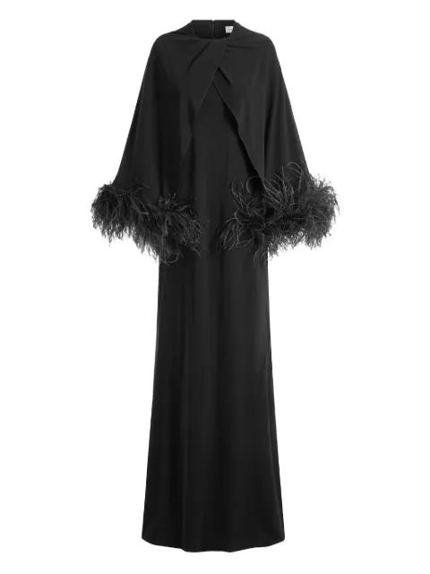 Adelar feather-trim gown by 16 ARLINGTON