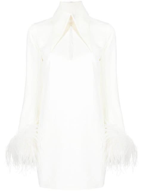 Michelle feather-cuff minidress by 16 ARLINGTON