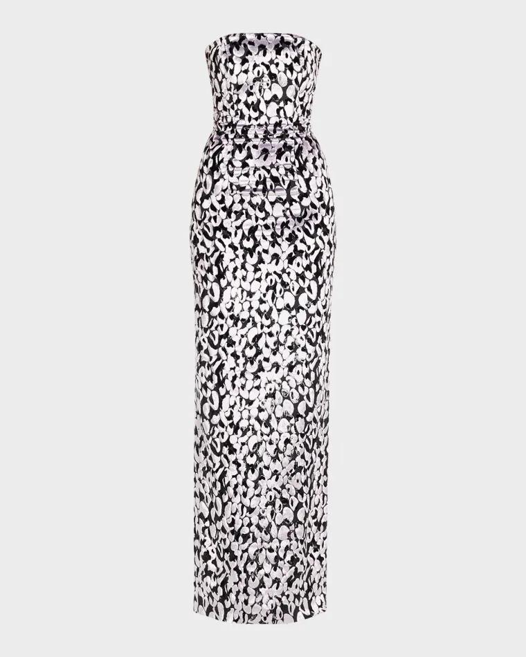 Minelli Strapless Devoré Dress by 16 ARLINGTON
